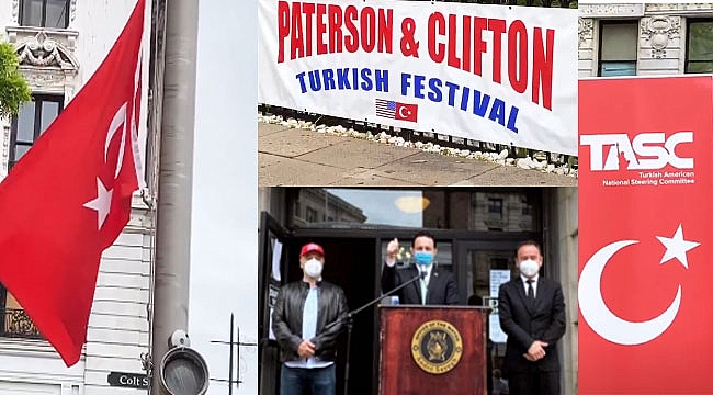 Paterson'da Türk Bayrağı Göndere Çekildi