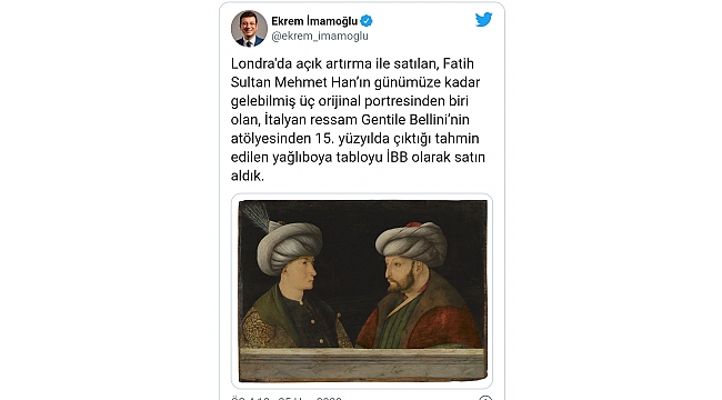 Fatih Sultan Mehmed'in Portesi Türkiye'de