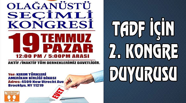 TADF Muhaliflerinden Karşı Kongre