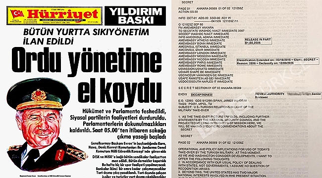 ABD diplomatik belgelerinde 12 Eylül darbesi