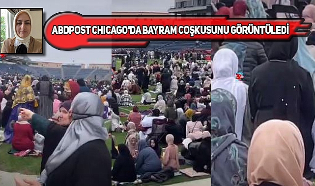 Chicago'daki Stadyumda Toplu Bayram Namazı