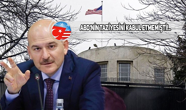 ABD Büyükelçiliği'nden, Süleyman Soylu'ya Yanıt!