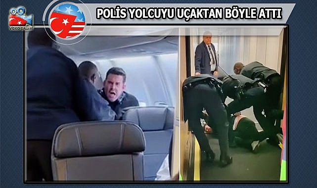 American Airlines'te Polis Zorla Yolcuyu İndirdi