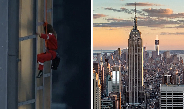 Ünlü oyuncu, Empire State binasına tırmandı: Bunu yapan ilk insan oldu!