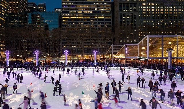 Bryant Park, kışın keyifli etkinliklere ev sahipliği yapıyor