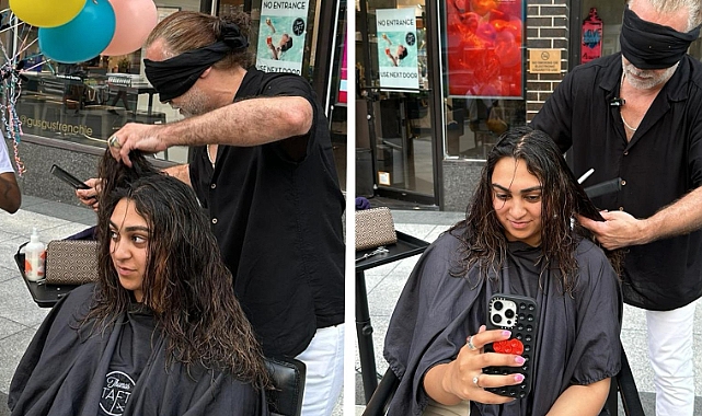 Hair Artist Ramazan Yılmaz, ABD'de Gözleri Bağlı Şov Yaptı!