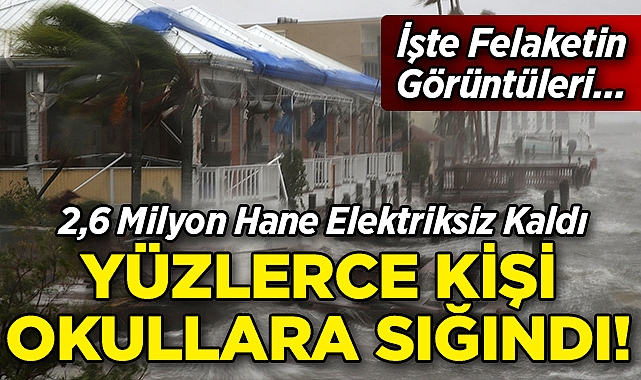 Milton Kasırgası ABD'yi Vurdu, Yüzlerce Kişi Okullara Sığındı: İşte Felaketin Görüntüleri!