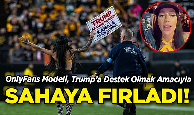 OnlyFans Modeli, Trump'a Destek Vermek Amacıyla Futbol Maçında Sahaya Atladı!