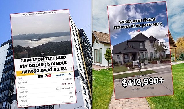 Beykoz ile Texas: Yüz binlerce dolarlık evlerin karşılaştırması gündem oldu