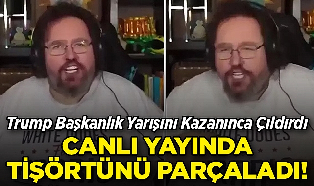 Trump Başkanlık Yarışını Kazanınca Çıldırdı: Canlı Yayında Tişörtünü Parçaladı!