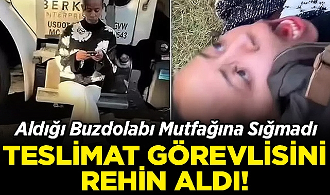 Aldığı Buzdolabı Mutfağına Sığmadı: Teslimat Görevlisini Rehin Aldı!