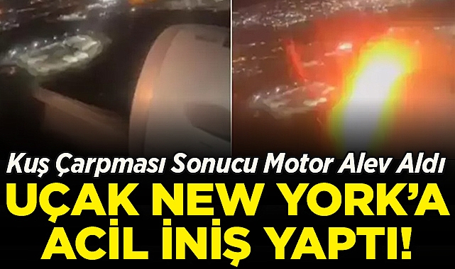 Kuş Çarpması Sonucu Motor Alev Aldı: Uçak, New York'a Acil İniş Yaptı!